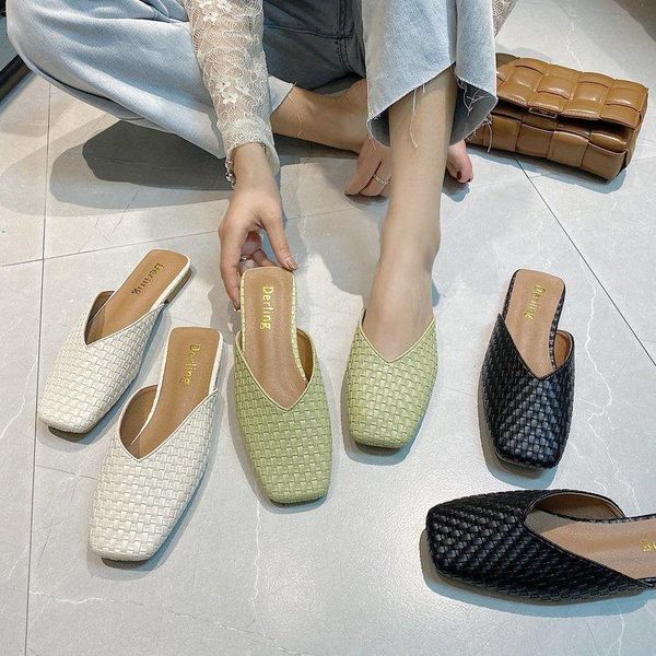 slippers loafers low cover toe casual flat shoes female slides slipers women luxury square 2021 spring pu sewing fabric hoof hee, Black
slippers loafers low cover toe casual flat shoes female slides slipers women luxury square 2021 spring pu sewing fabric hoof hee, Black