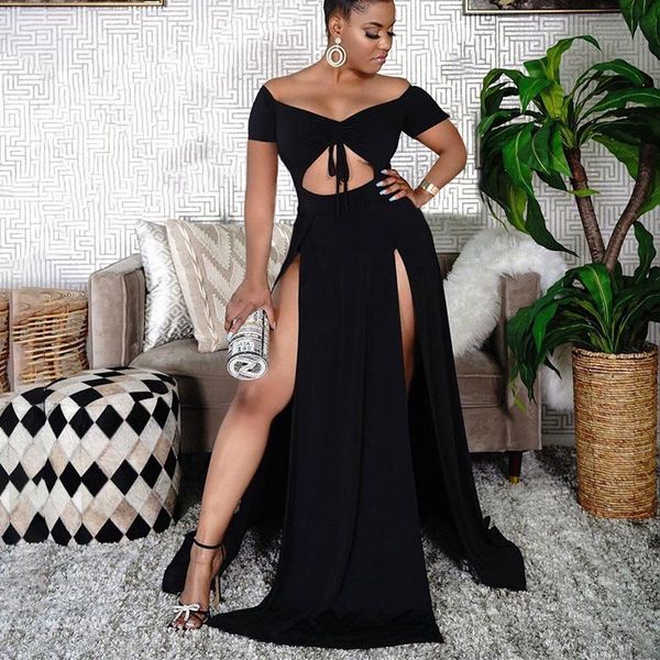 casual dresses summer dress for women long sleeve high slit cutout night party maxi one shoulder holiday vestidos sundress, Black;gray
casual dresses summer dress for women long sleeve high slit cutout night party maxi one shoulder holiday vestidos sundress, Black;gray