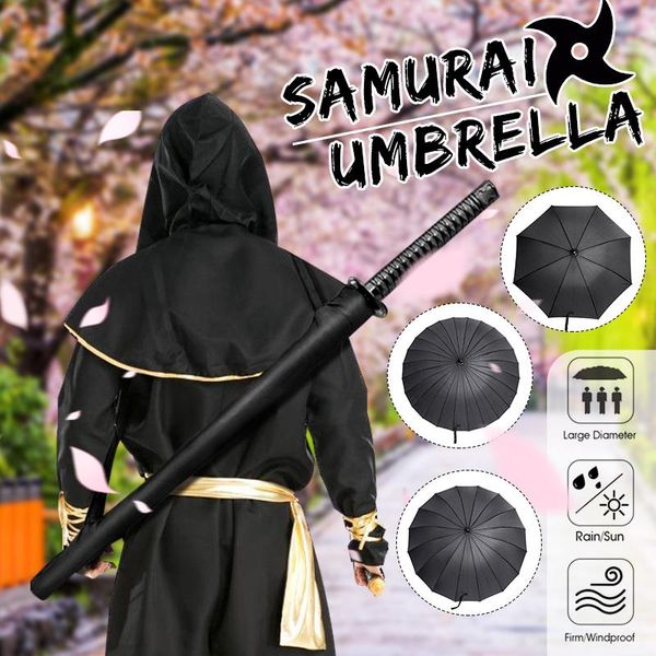 umbrellas 8k/16k/24k ribs strong windproof samurai umbrella sword handle sunny rainy ninja costume drop 2021
umbrellas 8k/16k/24k ribs strong windproof samurai umbrella sword handle sunny rainy ninja costume drop 2021