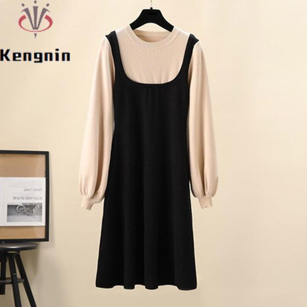 casual dresses 2021 autumn french women sweater loose oversized 4xl simple knitted ladies vestidos dress patchwork color robe ke1793, Black;gray
casual dresses 2021 autumn french women sweater loose oversized 4xl simple knitted ladies vestidos dress patchwork color robe ke1793, Black;gray