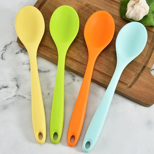 grade silicone long-handled rice soup spoon kitchen flatware utensils accessories solid color kids tool spoons
grade silicone long-handled rice soup spoon kitchen flatware utensils accessories solid color kids tool spoons
