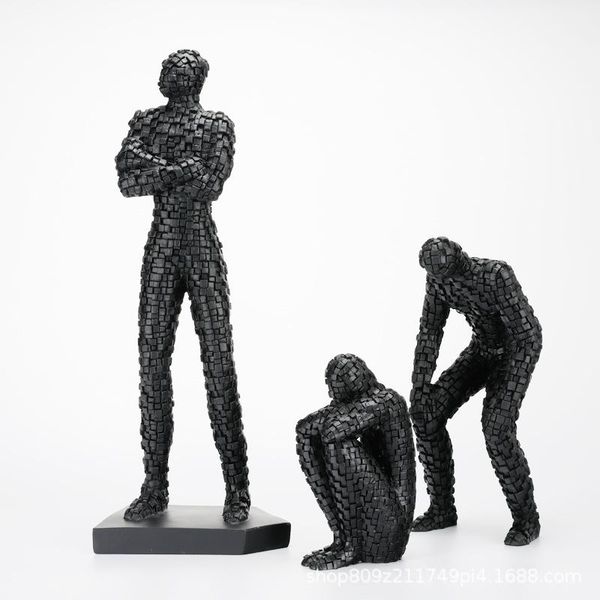 decorative objects & figurines simple reative mosaic resin figure ornaments black and white soft decoration of tea table in living room home
decorative objects & figurines simple reative mosaic resin figure ornaments black and white soft decoration of tea table in living room home