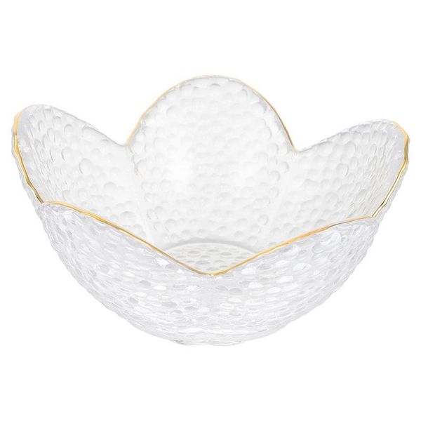 bowls 1pc lotus fruit plate glass candy storage home tableware