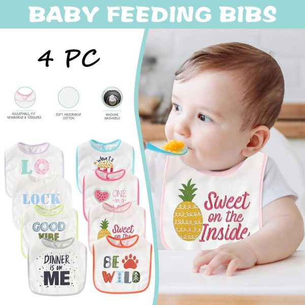 bibs & burp cloths boy girl 100% cotton baby bib bandana water absorb cloth 4pcs/pack soft accessories feeding apron
bibs & burp cloths boy girl 100% cotton baby bib bandana water absorb cloth 4pcs/pack soft accessories feeding apron