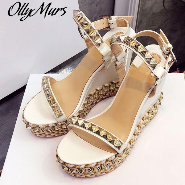 dress shoes ollymurs platform sandals women designer open toe rivet mixed color wedges for runway high heels sexy, Black
dress shoes ollymurs platform sandals women designer open toe rivet mixed color wedges for runway high heels sexy, Black