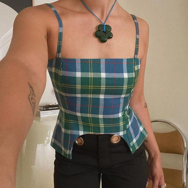 women's tanks & camis summer plaid backless criss cross bandage slim corset crop women fashion spaghetti strap sleeveless 2021, White
women's tanks & camis summer plaid backless criss cross bandage slim corset crop women fashion spaghetti strap sleeveless 2021, White
