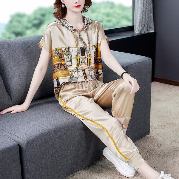 women's two piece pants pant sets women tracksuit print pullovers elastic waist calf-length suit vintage casual streetwear, White
women's two piece pants pant sets women tracksuit print pullovers elastic waist calf-length suit vintage casual streetwear, White