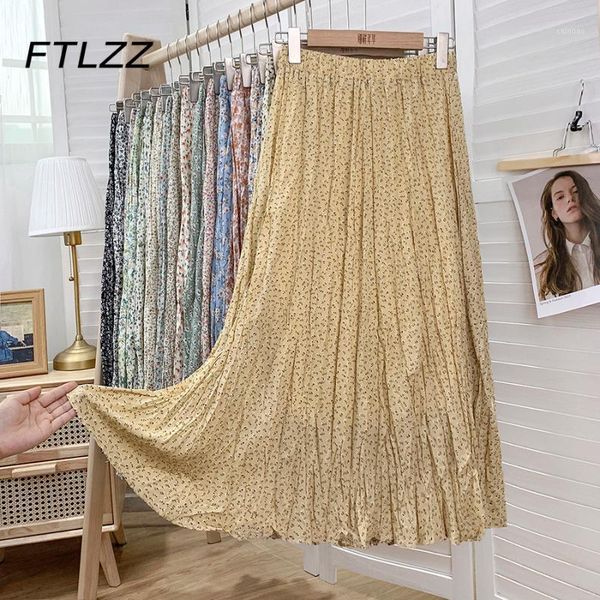 women bohemia skirts summer ruffles hith waist vintage floral printed pleated skirt ladies beach chiffon bottoms, Black
women bohemia skirts summer ruffles hith waist vintage floral printed pleated skirt ladies beach chiffon bottoms, Black
