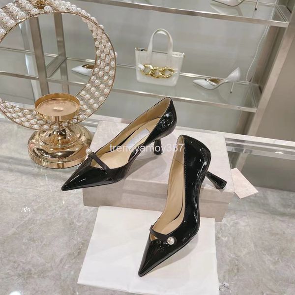 dress shoes pearl patent leather single shoes women's pointed high heels summer net red french shallow mouth thin, Black
dress shoes pearl patent leather single shoes women's pointed high heels summer net red french shallow mouth thin, Black