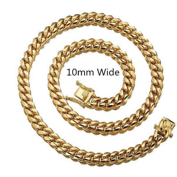 10mm wide cool women men's 316l stainless steel curb cuban link chain necklace jewelry 7-40inch chains, Silver
10mm wide cool women men's 316l stainless steel curb cuban link chain necklace jewelry 7-40inch chains, Silver