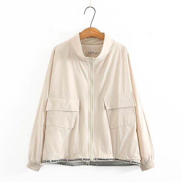 women's jackets jacket 2021 fall fashion zipper pocket casual long sleeve stand collar solid color coat light cotton plus size, Black;brown
women's jackets jacket 2021 fall fashion zipper pocket casual long sleeve stand collar solid color coat light cotton plus size, Black;brown