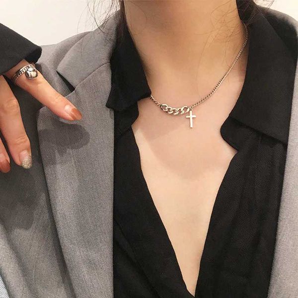 pendant necklaces south korea ins niche light luxury necklace retro short cross sweater chain net red temperament wild clavicle, Silver
pendant necklaces south korea ins niche light luxury necklace retro short cross sweater chain net red temperament wild clavicle, Silver