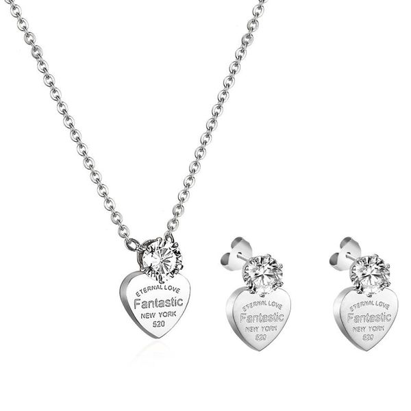earrings & necklace mini heart to jewelry set women zircon stud design sets gifts, Silver
earrings & necklace mini heart to jewelry set women zircon stud design sets gifts, Silver