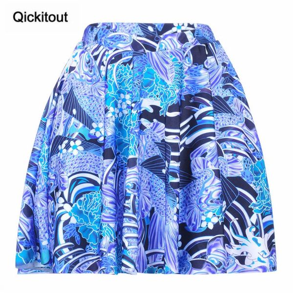women pleated ladies blue koi skirts above the knee elastic saia de renda womens summer, Black
women pleated ladies blue koi skirts above the knee elastic saia de renda womens summer, Black