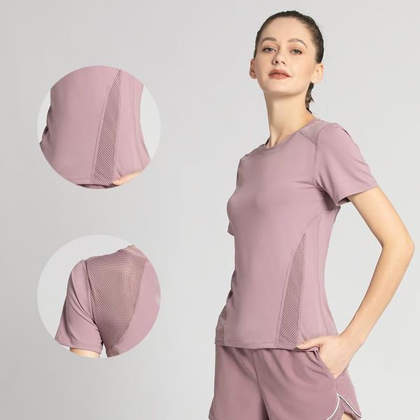yoga outfit t-shirt women spring summer nude mesh breathable fast dry running fitness short sleeve sportswear set
yoga outfit t-shirt women spring summer nude mesh breathable fast dry running fitness short sleeve sportswear set