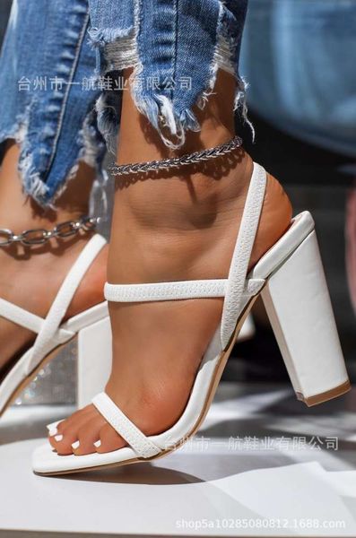 versatile large size high heels in spring and summer thick heel women's sandals square head sho, Black
versatile large size high heels in spring and summer thick heel women's sandals square head sho, Black