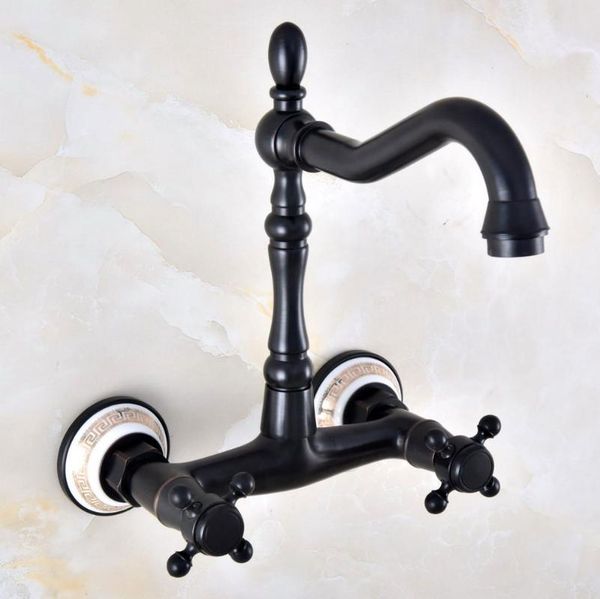 bathroom sink faucets black oil rubbed brass two hole cross handle kitchen basin faucet mixer / cold tap swivel spout 360' dnf873
bathroom sink faucets black oil rubbed brass two hole cross handle kitchen basin faucet mixer / cold tap swivel spout 360' dnf873