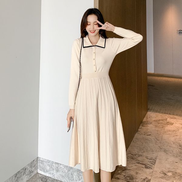 dress autumn winter women's long sweater vintage turn-down collar mid-calf pleated knit p-287 black apricot, Black;gray
dress autumn winter women's long sweater vintage turn-down collar mid-calf pleated knit p-287 black apricot, Black;gray
