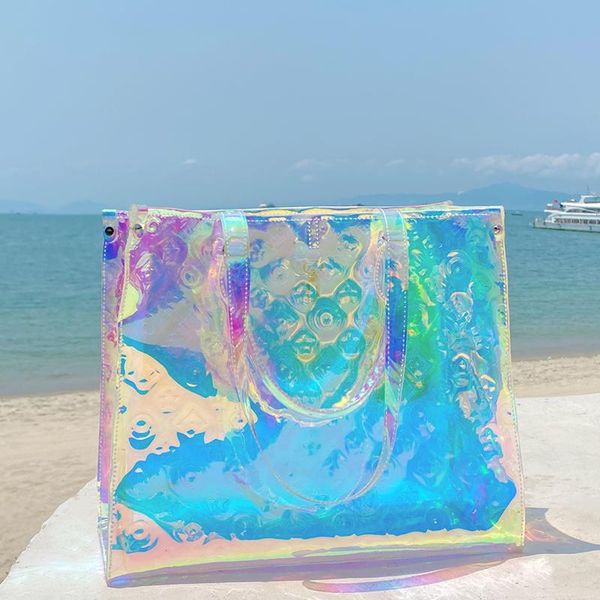 evening bags 2021 rainbow portable single shoulder bag beach transparent laser colorful large capacity shopping tote sac a main
evening bags 2021 rainbow portable single shoulder bag beach transparent laser colorful large capacity shopping tote sac a main