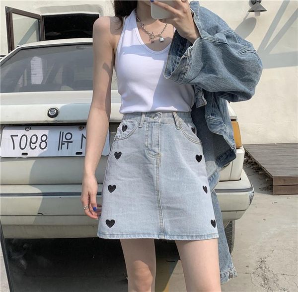 skirts love embroidered denim skirt women summer casual a-line mini harajuku y2k fashion korean clothing, Black
skirts love embroidered denim skirt women summer casual a-line mini harajuku y2k fashion korean clothing, Black