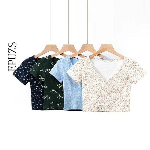 womens crop summer v neck and blouses vintage floral shirts casual short sleeve cropped 2021 women's &, White
womens crop summer v neck and blouses vintage floral shirts casual short sleeve cropped 2021 women's &, White