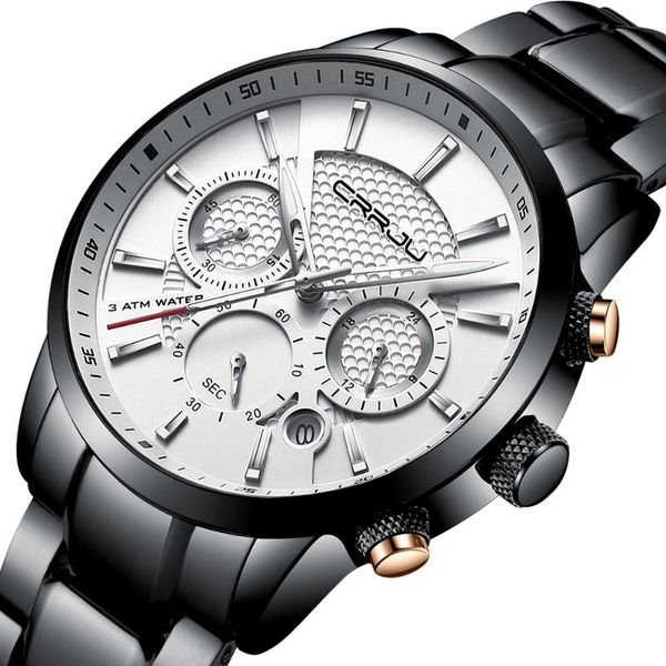 wristwatches men stainless steel wristwatch crrju man unique quartz chronograph army waterproof clock casual fashion watche, Slivery;brown
wristwatches men stainless steel wristwatch crrju man unique quartz chronograph army waterproof clock casual fashion watche, Slivery;brown