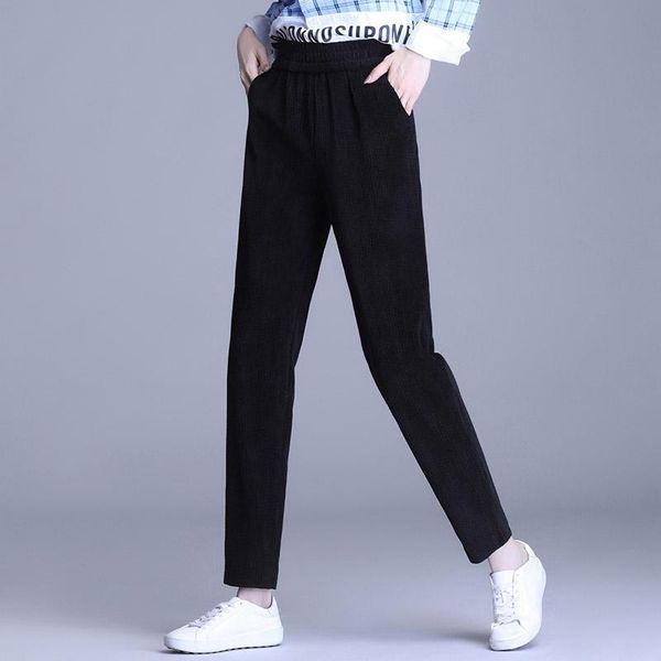 casual streetwear pencil pants women autumn winter korean style elastic waist ladies long trousers harajuku black harem women's & capri, Black;white
casual streetwear pencil pants women autumn winter korean style elastic waist ladies long trousers harajuku black harem women's & capri, Black;white
