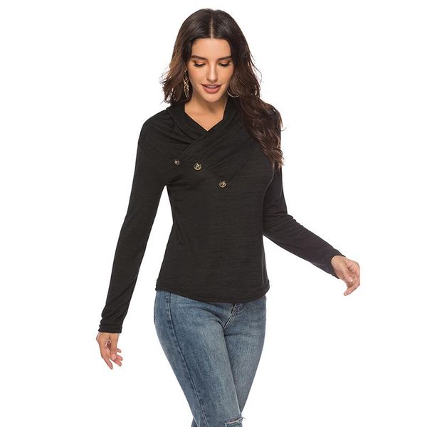 women casual irregular neckline long sleeve button decoration solid blouse shirt female plus size ladies blusas women's blouses & s, White
women casual irregular neckline long sleeve button decoration solid blouse shirt female plus size ladies blusas women's blouses & s, White