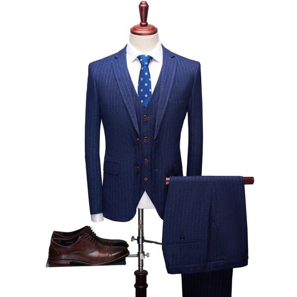 men's suits & blazers the men's blazer of 2021 is a three-piece striped wool-like wedding banquet party, White;black
men's suits & blazers the men's blazer of 2021 is a three-piece striped wool-like wedding banquet party, White;black