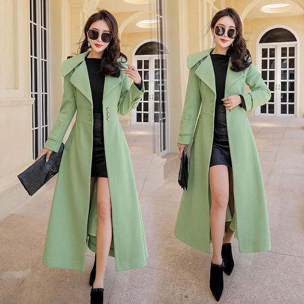 autumn winter coat women 2021 fashion green red khaki black wool suit collar single breasted long slim woolen jacket women's & blends
autumn winter coat women 2021 fashion green red khaki black wool suit collar single breasted long slim woolen jacket women's & blends