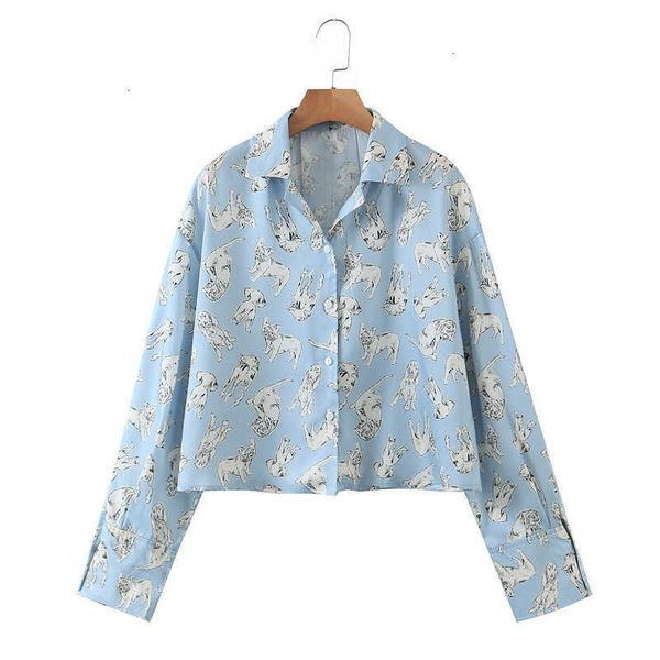 women's blouses & shirts fall xl 3347 europe and the united states animal printed women long sleeve shirt 50va, White
women's blouses & shirts fall xl 3347 europe and the united states animal printed women long sleeve shirt 50va, White