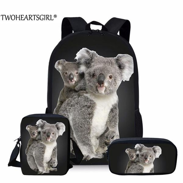 school bags twoheartsgirl koala bookbags for teenager boys girls cute kids bag 3pcs/set animal high student backbags mochila
school bags twoheartsgirl koala bookbags for teenager boys girls cute kids bag 3pcs/set animal high student backbags mochila