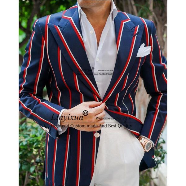 men's suits & blazers fashion stripe mens 2 piece jacket pants set casual business male blazer slim fit wedding groom tuxedos costume h, White;black
men's suits & blazers fashion stripe mens 2 piece jacket pants set casual business male blazer slim fit wedding groom tuxedos costume h, White;black