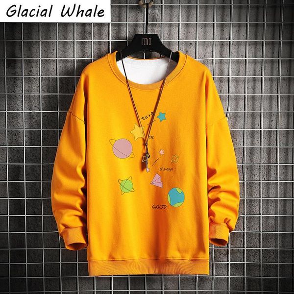 men's hoodies & sweatshirts glacialwhale crewneck sweatshirt men 2021 autumn graphic japanese streetwear harajuku oversized yellow hood, Black
men's hoodies & sweatshirts glacialwhale crewneck sweatshirt men 2021 autumn graphic japanese streetwear harajuku oversized yellow hood, Black