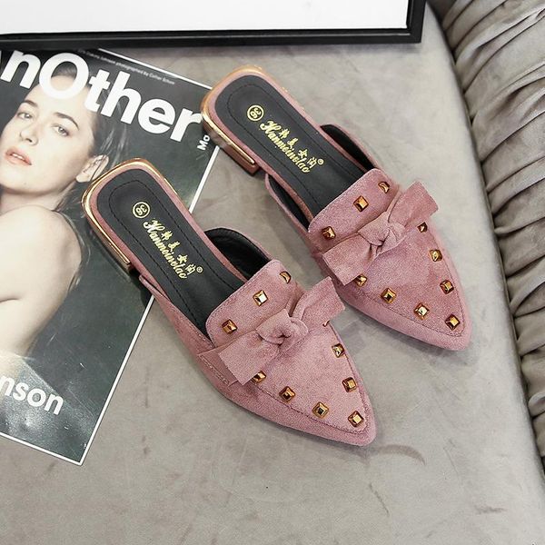 slippers female shoes mules for women 2021 ladies' rivet cover toe butterfly-knot low square heel loafers flock pointed summ, Black
slippers female shoes mules for women 2021 ladies' rivet cover toe butterfly-knot low square heel loafers flock pointed summ, Black