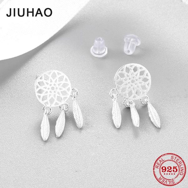 stud 100% authentic 925 sterling silver feather dream catcher round shape diy gift fashion fine earrings luxury creative jew, Golden;silver
stud 100% authentic 925 sterling silver feather dream catcher round shape diy gift fashion fine earrings luxury creative jew, Golden;silver