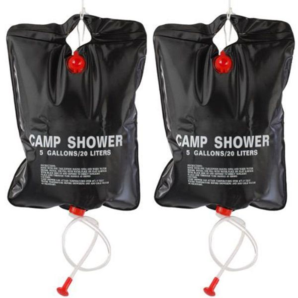 hydration packs 2 x 20l camping shower bag- portable solar heated 5 gallon/20 litre travel bag - black
hydration packs 2 x 20l camping shower bag- portable solar heated 5 gallon/20 litre travel bag - black