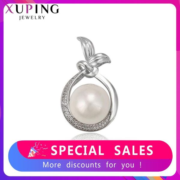 xuping fashion pendant imitation pearl jewelry simple modern elegance party family wife girlfriend 32788 necklaces, Silver
xuping fashion pendant imitation pearl jewelry simple modern elegance party family wife girlfriend 32788 necklaces, Silver