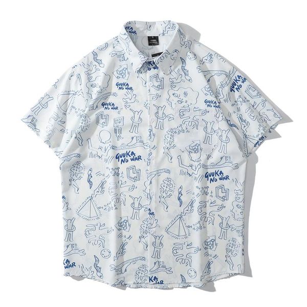 summer fashion hawaii shirts men casual turn-down collar fun painted graffiti printed short sleeve shirt male plus size men's, White;black
summer fashion hawaii shirts men casual turn-down collar fun painted graffiti printed short sleeve shirt male plus size men's, White;black