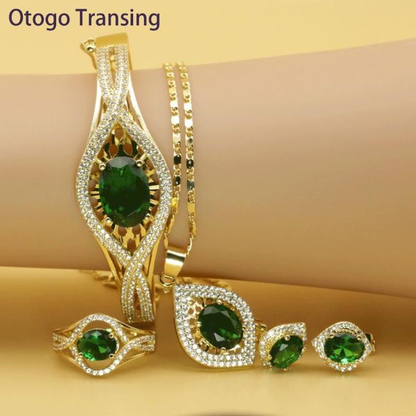 earrings & necklace otogo transing jewelry set gold color cristal party tray green crystal for women necklace/ring/earrings-set, Silver
earrings & necklace otogo transing jewelry set gold color cristal party tray green crystal for women necklace/ring/earrings-set, Silver