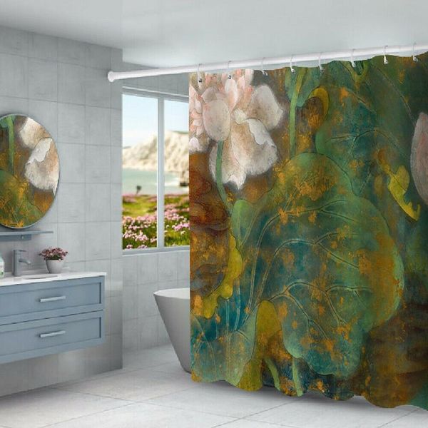 colorful lotus shower curtain bathroom decor with hooks washable 72"x72" set waterproof curtains
colorful lotus shower curtain bathroom decor with hooks washable 72"x72" set waterproof curtains
