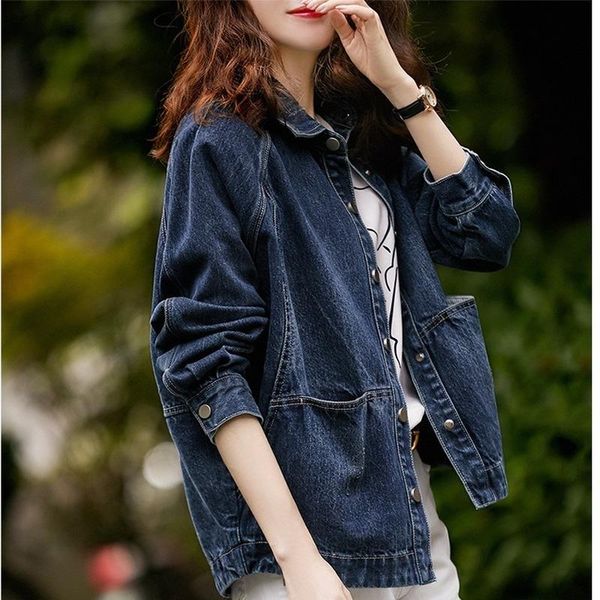 women's jackets fashion double pocket profile denim slimming temperament spring autumn splicing single-breasted leisure jeans coat, Black;brown
women's jackets fashion double pocket profile denim slimming temperament spring autumn splicing single-breasted leisure jeans coat, Black;brown