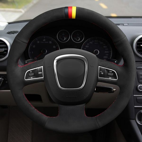 black suede car steering wheel cover for audi a3 8p sportback a4 b8 avant a5 8t a6 c6 a8 d3 q5 8r q7 4l s3 s4 s5 s6 s8 rs 4
black suede car steering wheel cover for audi a3 8p sportback a4 b8 avant a5 8t a6 c6 a8 d3 q5 8r q7 4l s3 s4 s5 s6 s8 rs 4