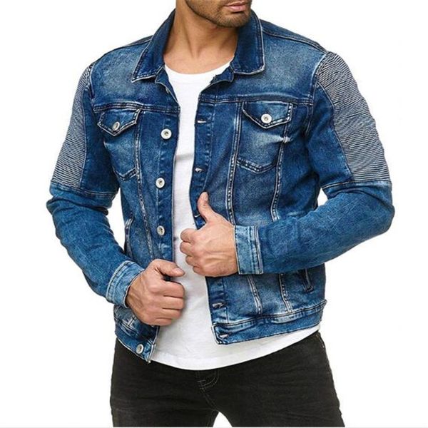 men's jackets 2021 fashion lapel single-breasted fold together cowboy jaclet european version pleated denim jacket, Black;brown
men's jackets 2021 fashion lapel single-breasted fold together cowboy jaclet european version pleated denim jacket, Black;brown