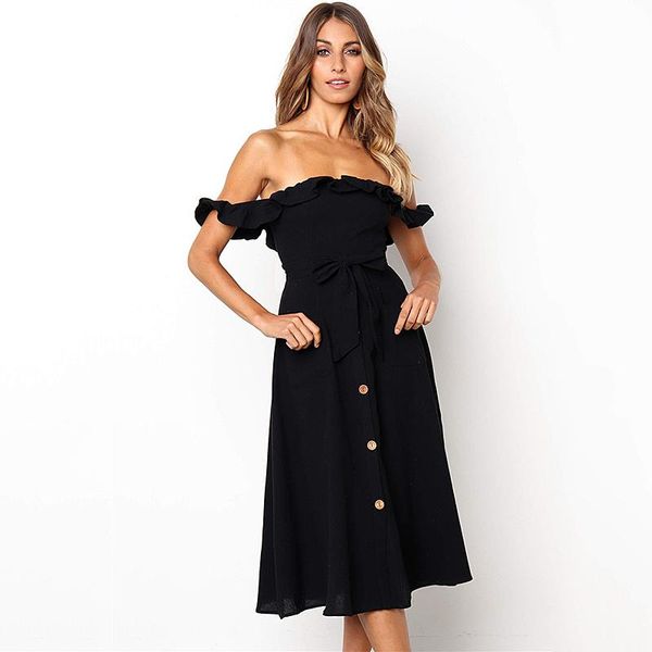 casual dresses summer short dress women off shoulder beach solid button pocket party black apricot cdr295, Black;gray
casual dresses summer short dress women off shoulder beach solid button pocket party black apricot cdr295, Black;gray