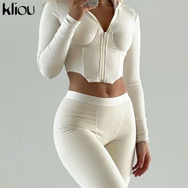kliou hipster knitted two piece set women unique design chest wrap zipper hooded solid sheath sporty acttive female pants 211109, Gray
kliou hipster knitted two piece set women unique design chest wrap zipper hooded solid sheath sporty acttive female pants 211109, Gray
