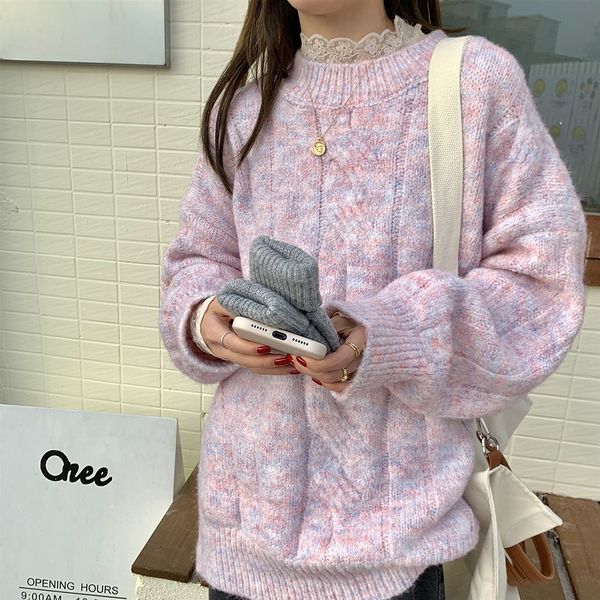 fall sweaters for women pink beige o-neck pullovers vintage thick knitted long sleeve clothes korean style loose top, White;black
fall sweaters for women pink beige o-neck pullovers vintage thick knitted long sleeve clothes korean style loose top, White;black
