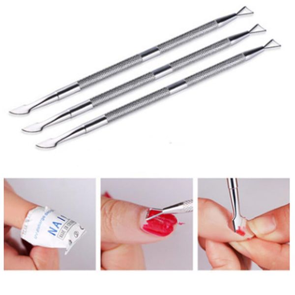 1pc nail art tools stainless steel cuticle pusher double head remover for manicure care kits 
1pc nail art tools stainless steel cuticle pusher double head remover for manicure care kits