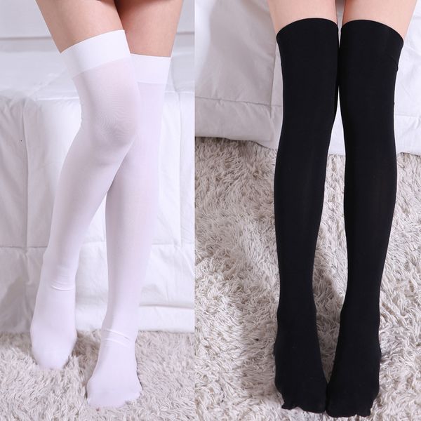 socks hosiery veet over knee stockings, Black;white