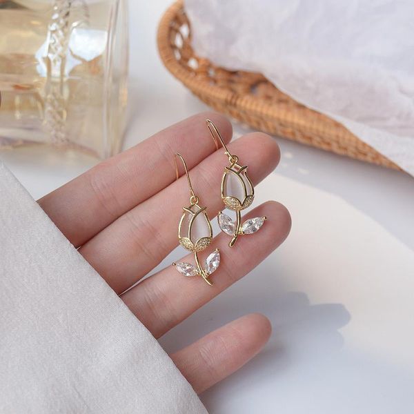 ins 14k real gold flower drop earrings for women 925 silver needle zircon opal tulips dangle & chandelier
ins 14k real gold flower drop earrings for women 925 silver needle zircon opal tulips dangle & chandelier